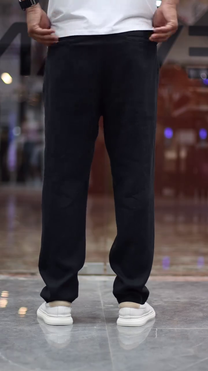 Men Linen Mid-Rise Slim Fit Chinos Trousers - Image 4