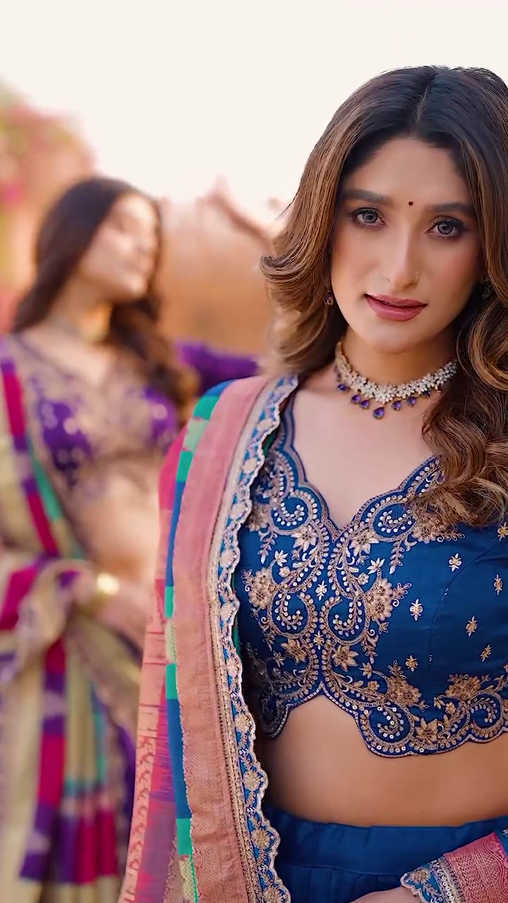 Embroidered Semi-Stitched Lehenga & Blouse With Dupatta - Image 15