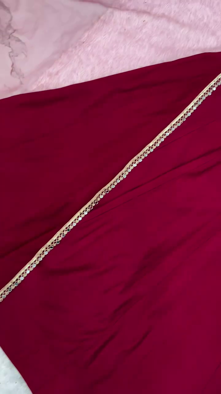 Self Design Chanderi Stitched Anarkali Gown (Maroon) - Image 6