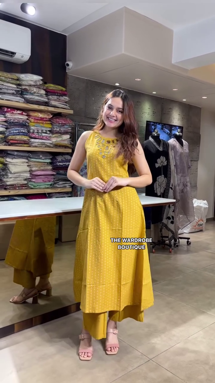 Light Grey Lurex Halter Kurta Palazzo Set - Image 3