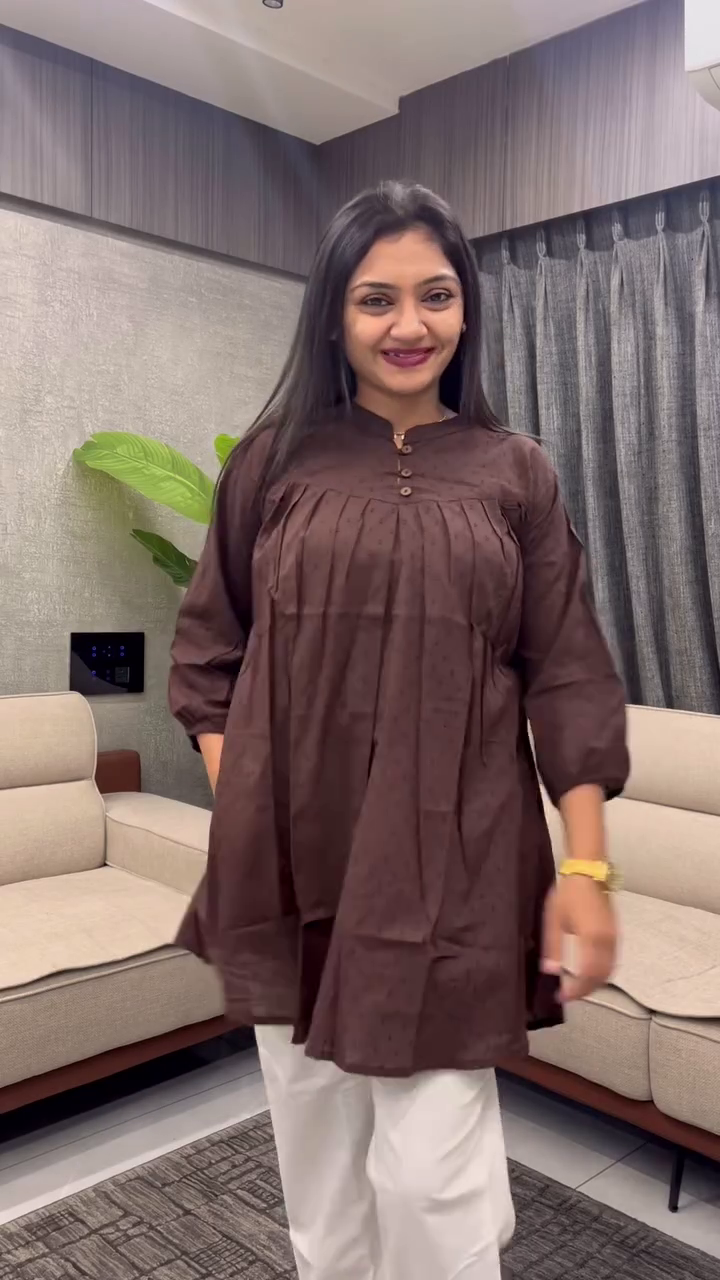 Women Brown Linen Co-Ords