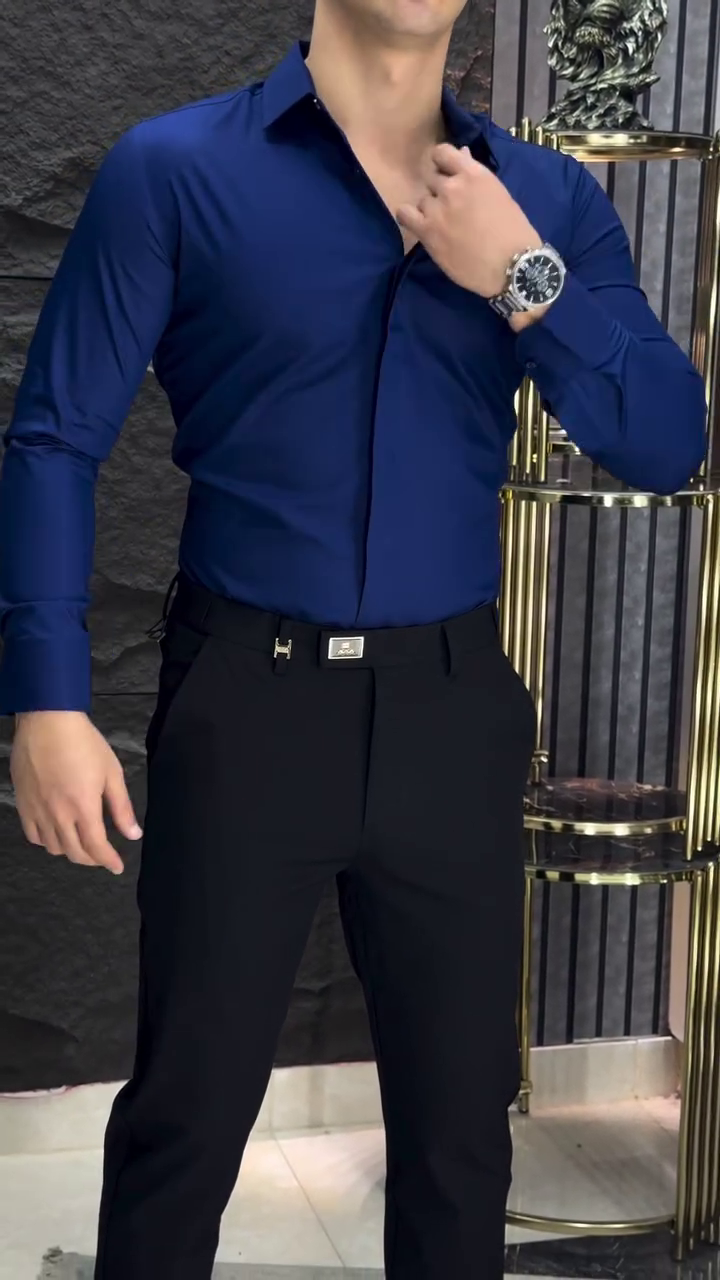 Men Polyester Casual Shirts
