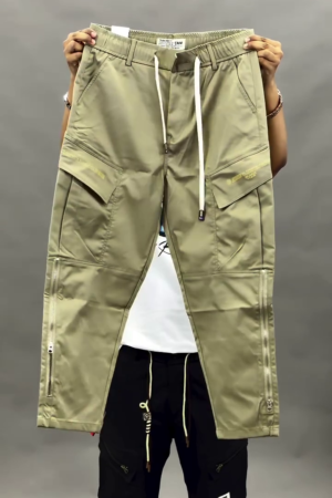 Men Beige Cargos Trousers